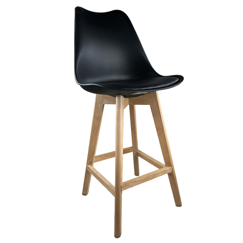 Σκαμπό Bar ArteLibre BRONX Μαύρο PP/PU/Ξύλο 57.5x49x105cm Σκαμπό Bar ArteLibre BRONX Μαύρο PP/PU/Ξύλο 57.5x49x105cm