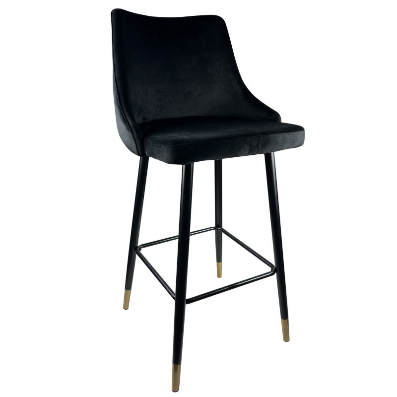 Σκαμπό Bar ArteLibre MANHATTAN Μαύρο Βελούδο/Μέταλλο 51x57x110cm Σκαμπό Bar ArteLibre MANHATTAN Μαύρο Βελούδο/Μέταλλο 51x57x110cm