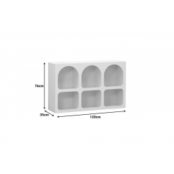 Μπουφές Emersi pakoworld με ράφια mdf σε λευκή απόχρωση 120x35x76εκ Μπουφές Emersi pakoworld με ράφια mdf σε λευκή απόχρωση 120x35x76εκ