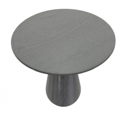 Tραπέζι Donda pakoworld mdf μαύρο Φ100x76εκ