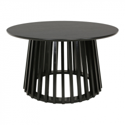 Τραπέζι σαλονιού Domonic pakoworld mdf σε μαύρη απόχρωση Φ80x45εκ Τραπέζι σαλονιού Domonic pakoworld mdf σε μαύρη απόχρωση Φ80x45εκ