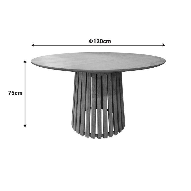 Τραπέζι Kenda Ι pakoworld mindi ξύλο σε φυσική απόχρωση Φ120x75εκ Τραπέζι Kenda Ι pakoworld mindi ξύλο σε φυσική απόχρωση Φ120x75εκ