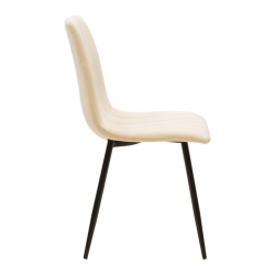 Τραπεζαρία Natali-Noor pakoworld σετ 5τεμ  MDF λευκό-μπεζ-πόδια φυσικό 120x80x76εκ Τραπεζαρία Natali-Noor pakoworld σετ 5τεμ  MDF λευκό-μπεζ-πόδια φυσικό 120x80x76εκ