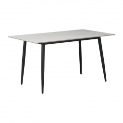 Τραπεζαρία Parker-Gustas pakoworld σετ 5τεμ sintered stone-μαύρο-ανθρακί 120x60x75εκ