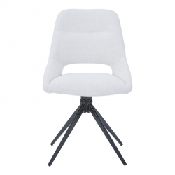 Τραπεζαρία Gustas-Luciano I pakoworld σετ 5τεμ λευκό μαρμάρου sintered stone-μαύρο μέταλλο 120x60x75εκ