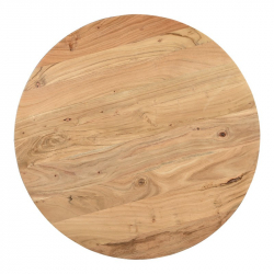 Τραπέζι σαλονιού Coffelty Inart λευκό μέταλλο-μασίφ ξύλο ακακίας Φ90x40εκ Τραπέζι σαλονιού Coffelty Inart λευκό μέταλλο-μασίφ ξύλο ακακίας Φ90x40εκ