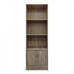 Βιβλιοθήκη Tekaro I pakoworld σε sonoma απόχρωση 57x33x180εκ