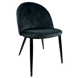 Καρέκλα Τραπεζαρίας ArteLibre NICHOLAS Μαύρο Βελούδο/Μέταλλο 58x50x80cm Καρέκλα Τραπεζαρίας ArteLibre NICHOLAS Μαύρο Βελούδο/Μέταλλο 58x50x80cm
