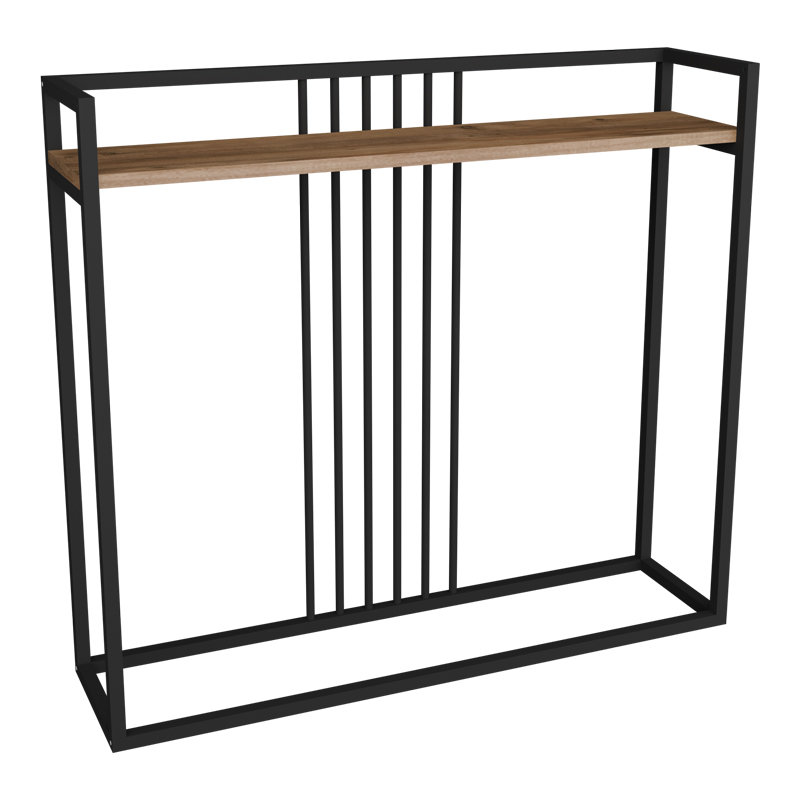 Κονσόλα Convida pakoworld oak με μαύρο μεταλλικό σκελετό 100x25x90εκ Κονσόλα Convida pakoworld oak με μαύρο μεταλλικό σκελετό 100x25x90εκ