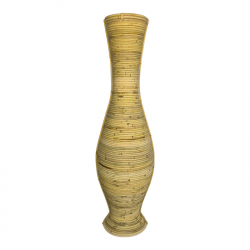 Βάζο Virnia Inart pe rattan σε φυσική απόχρωση Φ40x100εκ Βάζο Virnia Inart pe rattan σε φυσική απόχρωση Φ40x100εκ