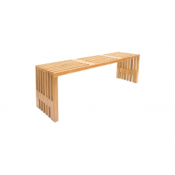 Παγκάκι Zen pakoworld teak ξύλο σε φυσική απόχρωση 140x35x48εκ