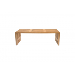 Παγκάκι Zen pakoworld teak ξύλο σε φυσική απόχρωση 140x35x48εκ