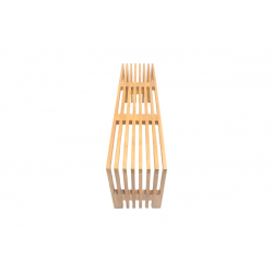 Παγκάκι Zen pakoworld teak ξύλο σε φυσική απόχρωση 140x35x48εκ