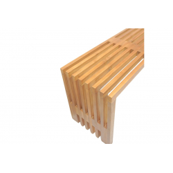 Παγκάκι Zen pakoworld teak ξύλο σε φυσική απόχρωση 140x35x48εκ