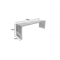 Παγκάκι Zen pakoworld teak ξύλο σε φυσική απόχρωση 140x35x48εκ