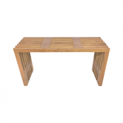 Παγκάκι Zen pakoworld teak ξύλο σε φυσική απόχρωση 90x30x48εκ