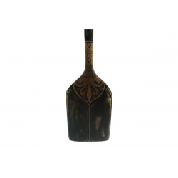 Διακοσμητικό τοίχου κουπί Boon Inart μαόνι ξύλο σε μαύρη-φυσική απόχρωση 20x3x120εκ