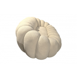 Καναπές Embrace pakoworld μπουκλέ ύφασμα σε μπεζ απόχρωση 180x105x65εκ