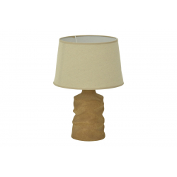 Επιτραπέζιο φωτιστικό Wabbi Inart Ε27 κεραμικό σε γκρι antique -μπεζ απόχρωση Φ28x41εκ