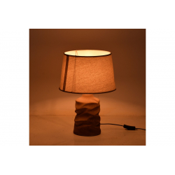 Επιτραπέζιο φωτιστικό Wabbi Inart Ε27 κεραμικό σε γκρι antique -μπεζ απόχρωση Φ28x41εκ