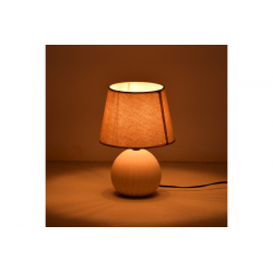 Επιτραπέζιο φωτιστικό Melanie Inart Ε14 κεραμικό σε μπεζ απόχρωση Φ22x30εκ