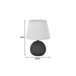 Επιτραπέζιο φωτιστικό Melanie Inart Ε14 κεραμικό σε μπεζ απόχρωση Φ22x30εκ