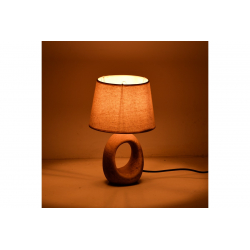 Επιτραπέζιο φωτιστικό Collie Inart Ε14 κεραμικό σε γκρι antique-μπεζ απόχρωση Φ18x29εκ