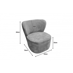 Πολυθρόνα Veridian pakoworld ύφασμα σε σάπιο μήλο απόχρωση 63x70x66εκ