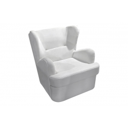Πολυθρόνα Regalo pakoworld βελούδο σε λευκή απόχρωση 75x88x85εκ Πολυθρόνα Regalo pakoworld βελούδο σε λευκή απόχρωση 75x88x85εκ