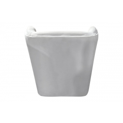 Πολυθρόνα Regalo pakoworld βελούδο σε λευκή απόχρωση 75x88x85εκ