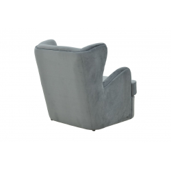 Πολυθρόνα Regalo pakoworld βελούδο σε ανθρακί απόχρωση 75x88x85εκ