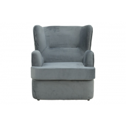 Πολυθρόνα Regalo pakoworld βελούδο σε ανθρακί απόχρωση 75x88x85εκ