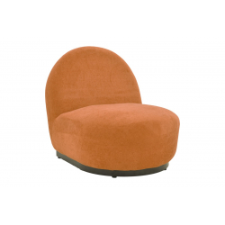 Πολυθρόνα περιστρεφόμενη Zenny pakoworld υφασμα terracotta 64x85x68εκ