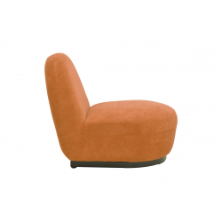 Πολυθρόνα περιστρεφόμενη Zenny pakoworld υφασμα terracotta 64x85x68εκ