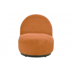 Πολυθρόνα περιστρεφόμενη Zenny pakoworld υφασμα terracotta 64x85x68εκ