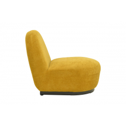 Πολυθρόνα περιστρεφόμενη Zenny pakoworld υφασμα κίτρινο 64x85x68εκ