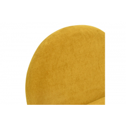 Πολυθρόνα περιστρεφόμενη Zenny pakoworld υφασμα κίτρινο 64x85x68εκ