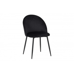 Καρέκλα Perch pakoworld βελούδο σε μαύρη απόχρωση με μαύρα μεταλλικά πόδια 50x43x82εκ Καρέκλα Perch pakoworld βελούδο σε μαύρη απόχρωση με μαύρα μεταλλικά πόδια 50x43x82εκ