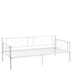 Καναπές Κρεβάτι ArteLibre CIMARRON Λευκό Μέταλλο Για Στρώμα 90x190cm