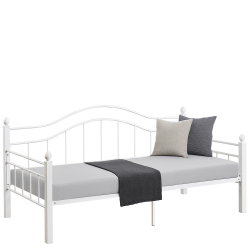 Καναπές Κρεβάτι ArteLibre PECOS Λευκό Μέταλλο Για Στρώμα 90x190cm