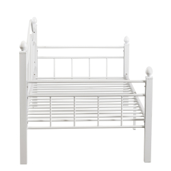 Καναπές Κρεβάτι ArteLibre PECOS Λευκό Μέταλλο Για Στρώμα 90x190cm