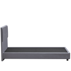 Κρεβάτι Μονό ArteLibre TAMAHAWK Γκρι Ύφασμα Για Στρώμα 90x200cm
