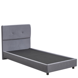 Κρεβάτι Μονό ArteLibre TAMAHAWK Γκρι Ύφασμα Για Στρώμα 90x200cm