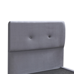 Κρεβάτι Μονό ArteLibre TAMAHAWK Γκρι Ύφασμα Για Στρώμα 90x200cm