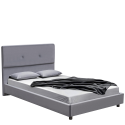 Κρεβάτι Ημίδιπλο ArteLibre TAMAHAWK Γκρι Ύφασμα Για Στρώμα 120x200cm