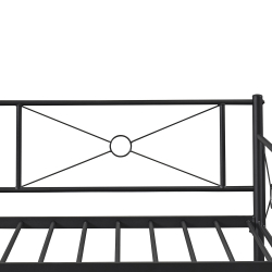 Καναπές Κρεβάτι ArteLibre CIMARRON Μαύρο Μέταλλο Για Στρώμα 90x190cm