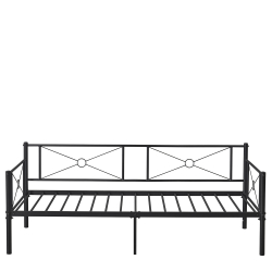 Καναπές Κρεβάτι ArteLibre CIMARRON Μαύρο Μέταλλο Για Στρώμα 90x190cm