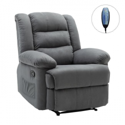 JULIA Massage Πολυθρόνα Relax Σαλονιού - Καθιστικού, Ύφασμα Γκρι