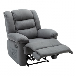 JULIA Massage Πολυθρόνα Relax Σαλονιού - Καθιστικού, Ύφασμα Γκρι