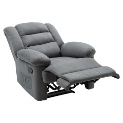 JULIA Massage Πολυθρόνα Relax Σαλονιού - Καθιστικού, Ύφασμα Γκρι